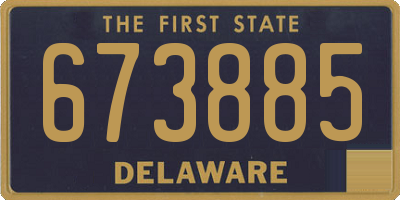 DE license plate 673885