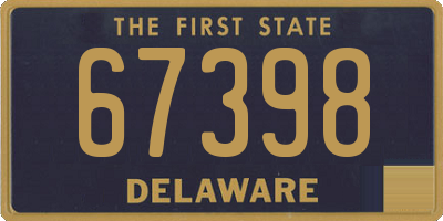 DE license plate 67398