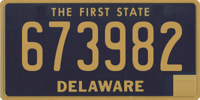 DE license plate 673982