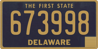 DE license plate 673998