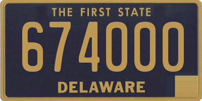 DE license plate 674000