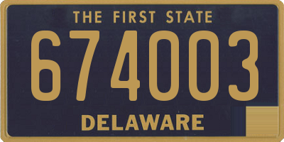 DE license plate 674003