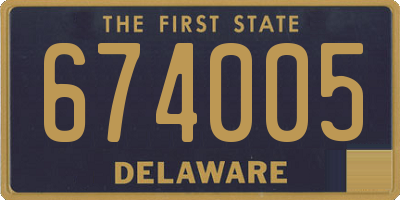 DE license plate 674005