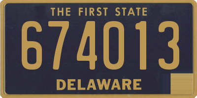 DE license plate 674013