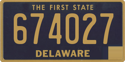 DE license plate 674027