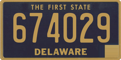 DE license plate 674029