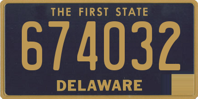 DE license plate 674032
