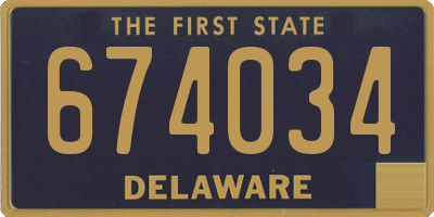 DE license plate 674034