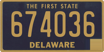 DE license plate 674036