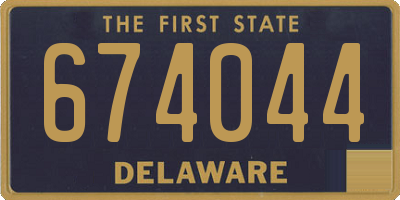 DE license plate 674044