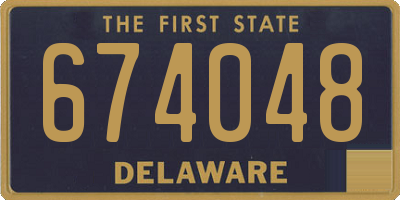DE license plate 674048