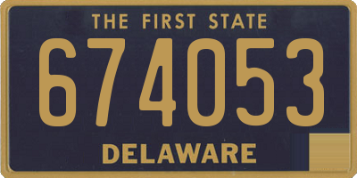 DE license plate 674053