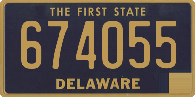 DE license plate 674055