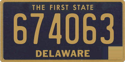 DE license plate 674063
