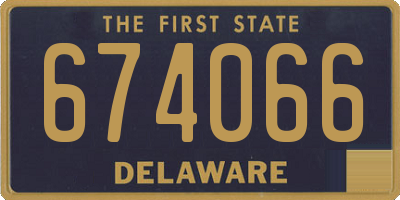 DE license plate 674066