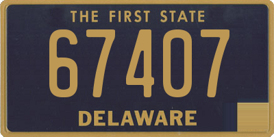 DE license plate 67407