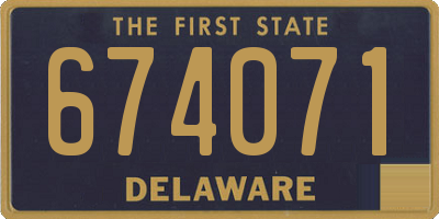 DE license plate 674071