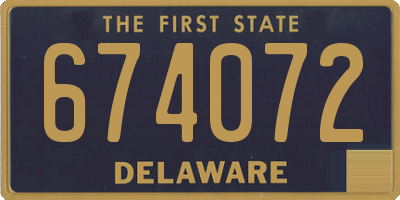 DE license plate 674072