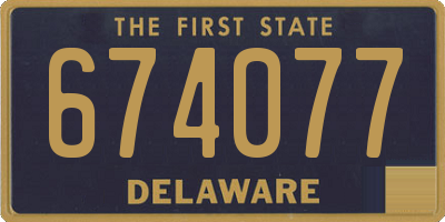 DE license plate 674077