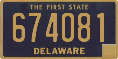 DE license plate 674081