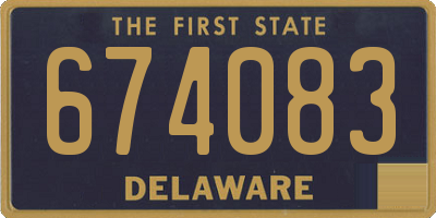 DE license plate 674083