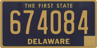 DE license plate 674084