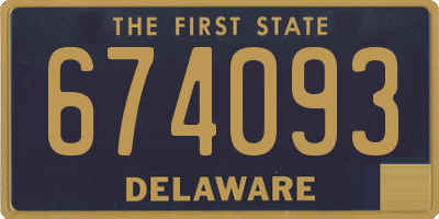 DE license plate 674093