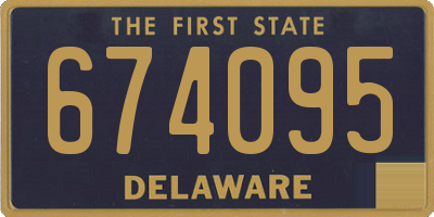 DE license plate 674095