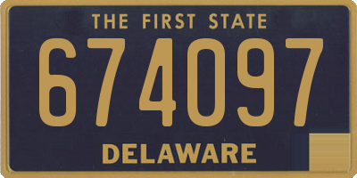 DE license plate 674097