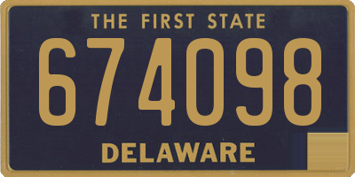 DE license plate 674098