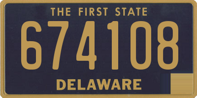DE license plate 674108