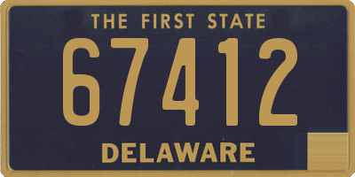 DE license plate 67412