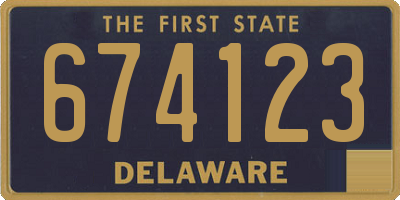 DE license plate 674123