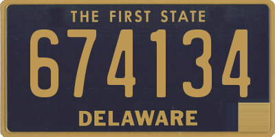 DE license plate 674134