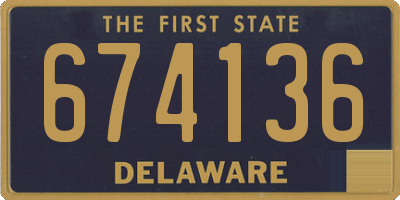 DE license plate 674136