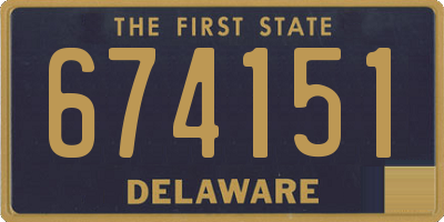 DE license plate 674151