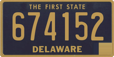 DE license plate 674152