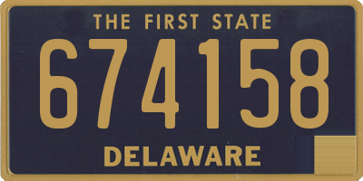 DE license plate 674158
