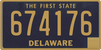 DE license plate 674176