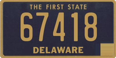 DE license plate 67418