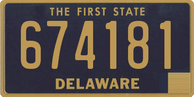 DE license plate 674181
