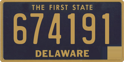 DE license plate 674191
