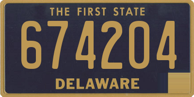 DE license plate 674204