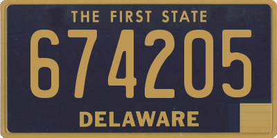 DE license plate 674205