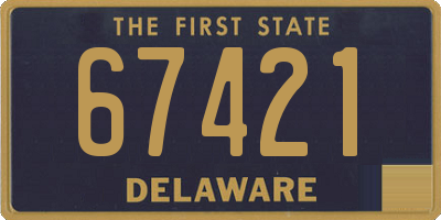 DE license plate 67421
