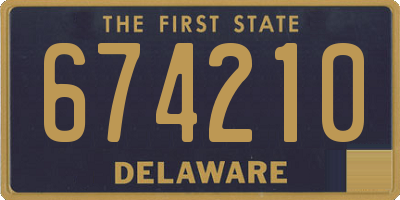 DE license plate 674210