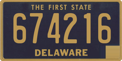 DE license plate 674216