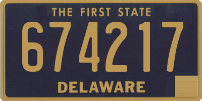 DE license plate 674217