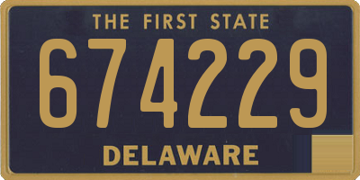 DE license plate 674229