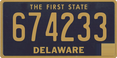 DE license plate 674233